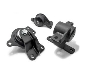 Honda FIT Engine Mount Kit - Innovative Mounts - Steel 95A Bushings - Black - `05-`08